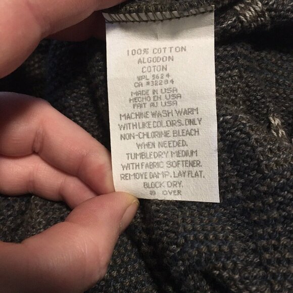 Vintage Carmel Golf Cardigan Sweater Men Large 5 Button Mr Rogers Grandpa V Neck - Picture 8 of 8